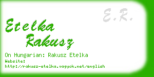 etelka rakusz business card